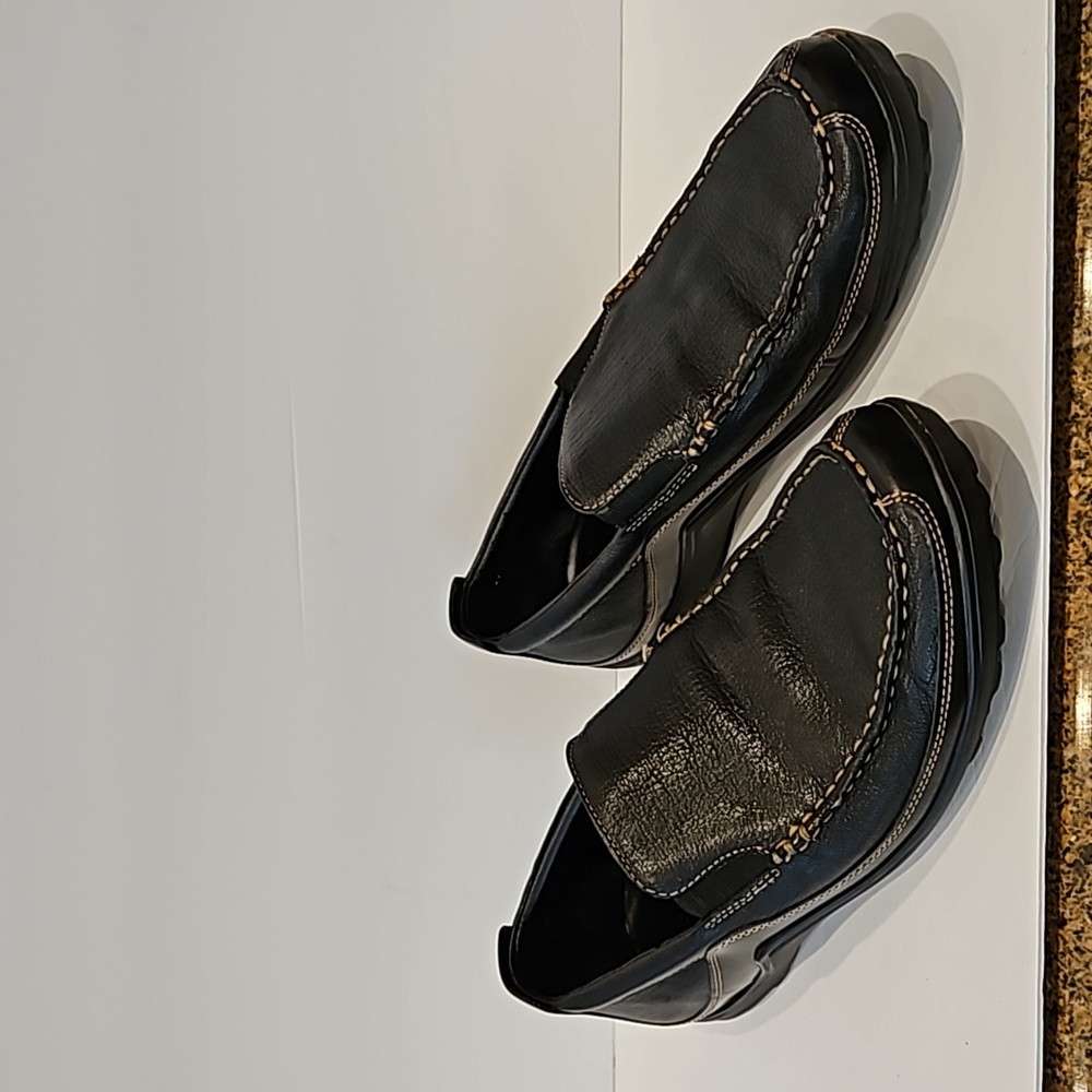 Cole Haan Tucker Venetian Black Leather Slip On Loafers Round Toe  11M